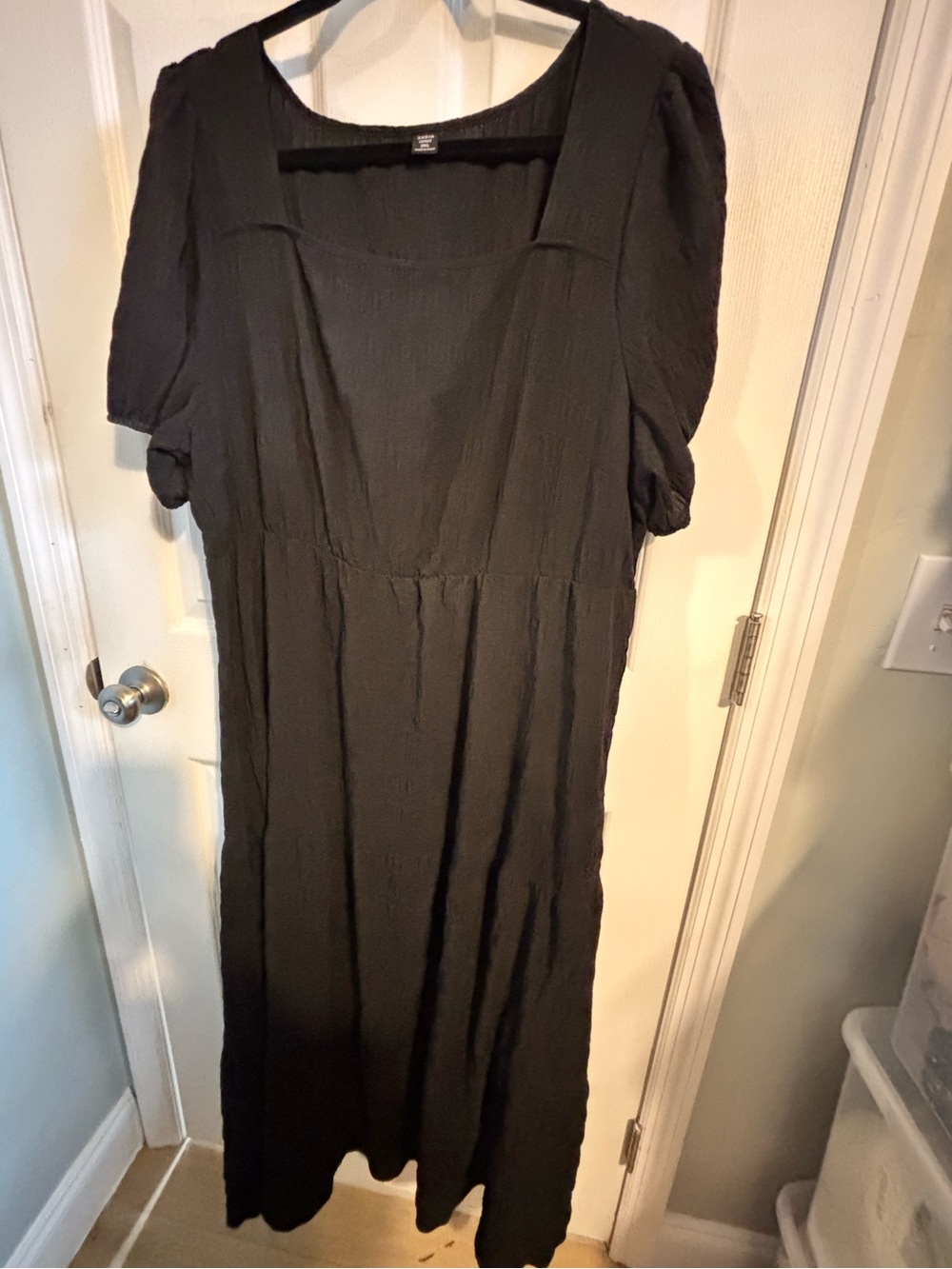 😍SHEIN Women’s Black Square-Neck Midi /Maxi Dress Size 3X